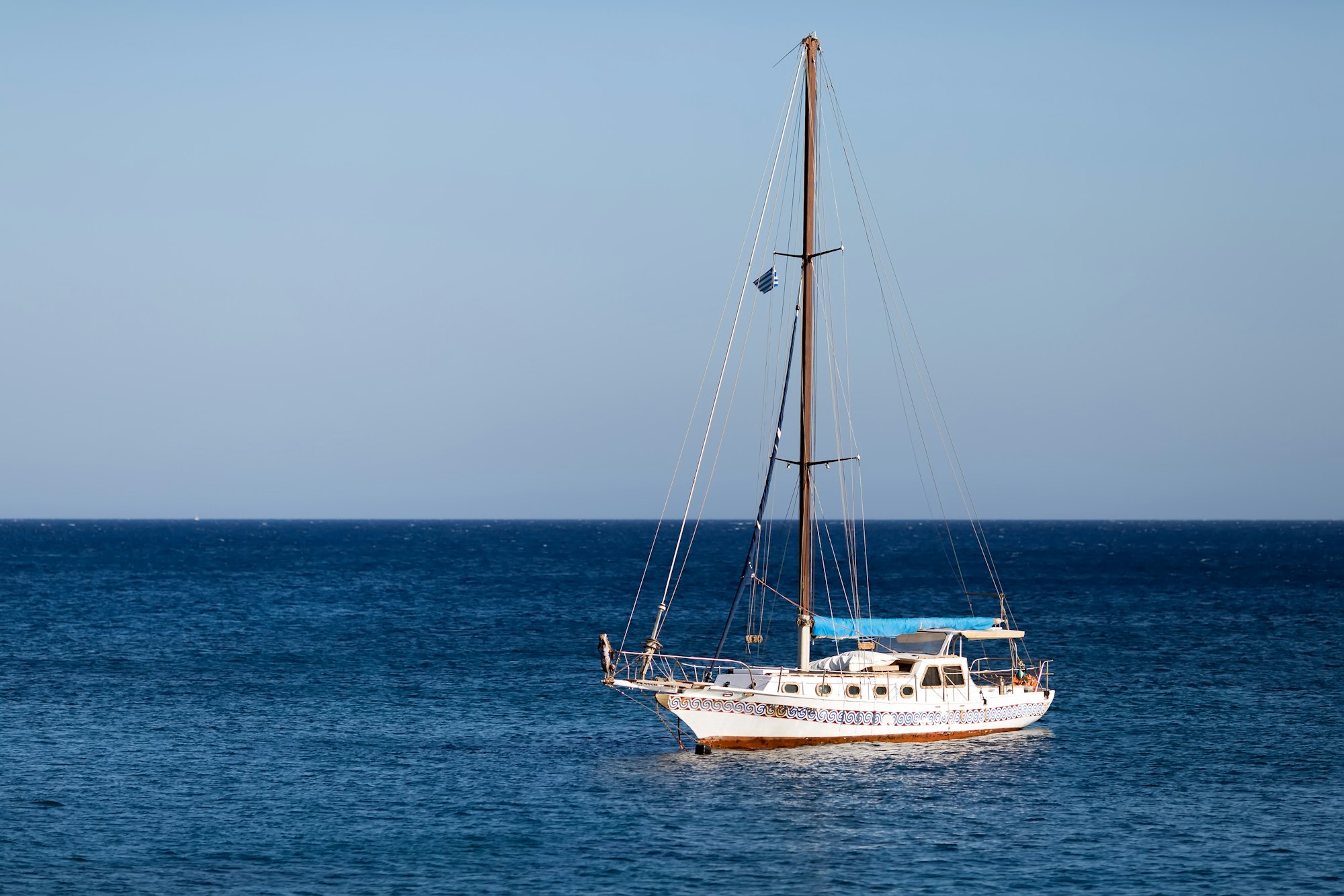 Yacht on the sea